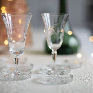 Set of 6 Antique Glass Coasters